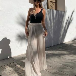 Zara Flowy Wide Leg Trousers XS